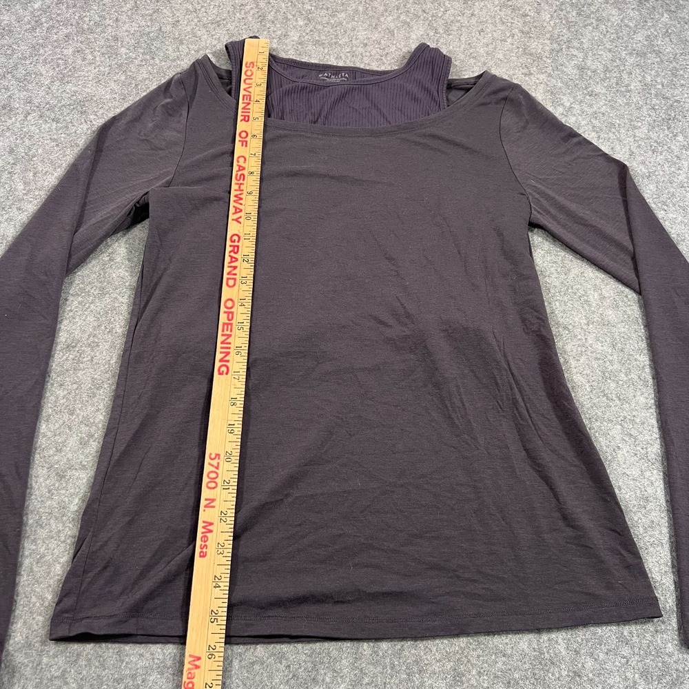 Athleta Spring Night Purple Essence Groove Long Sleeve Shirt Women's Size Medium - Picture 3 of 6